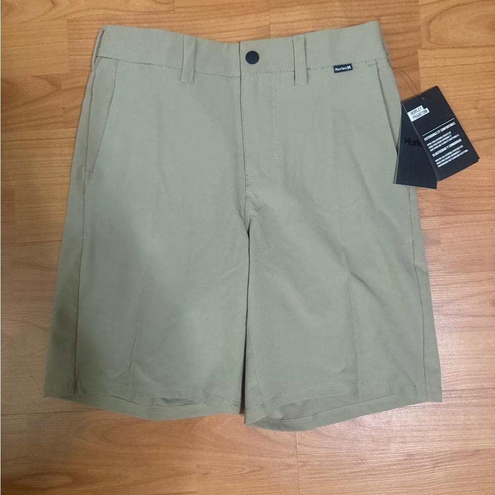 NEW Hurley Phantom Walkshort Womens Sz 24 Tan Hybrid Shorts Stretch